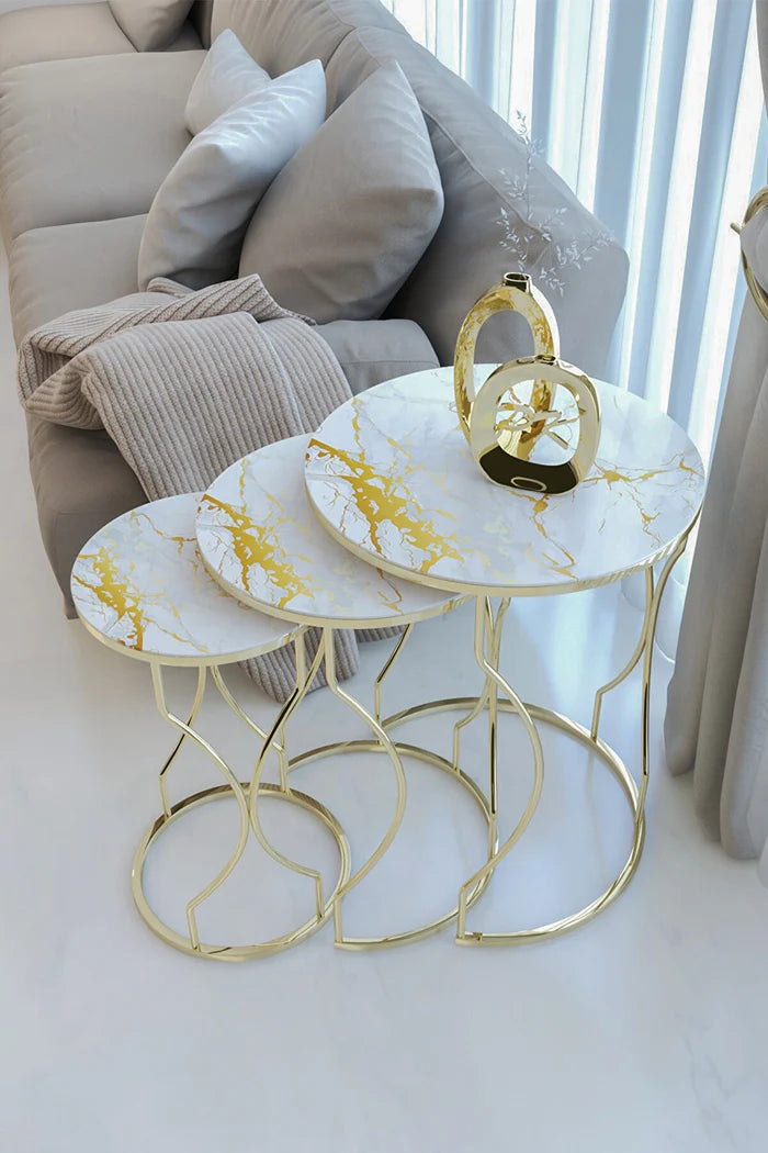 Ruoya Round Nest Of Tables Set - 3 Pieces Nesting Table