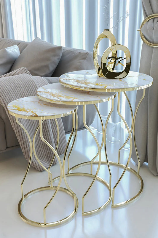 Ruoya Round Nest Of Tables Set - 3 Pieces Nesting Table