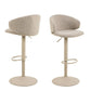 Ella Swivel Beige Bar Stool Set of 2