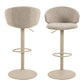Ella Swivel Beige Bar Stool Set of 2