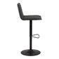 Kimmy Bar Stool in Grey Fabric Set of 2