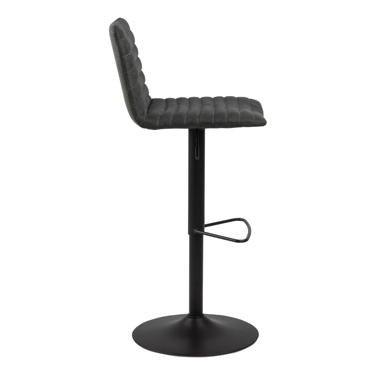 Kimmy Bar Stool in Grey Fabric Set of 2