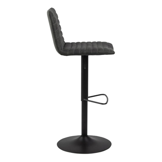 Kimmy Bar Stool in Grey Fabric Set of 2