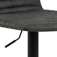 Kimmy Bar Stool in Grey Fabric Set of 2