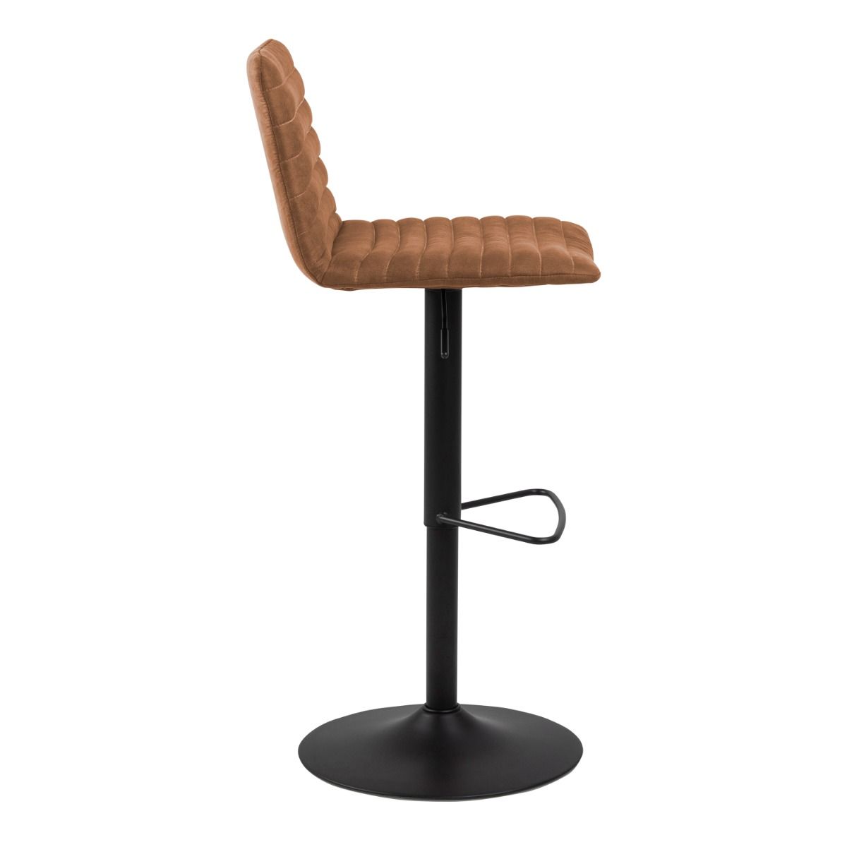 Kimmy Bar Stool in Brown Fabric Set of 2