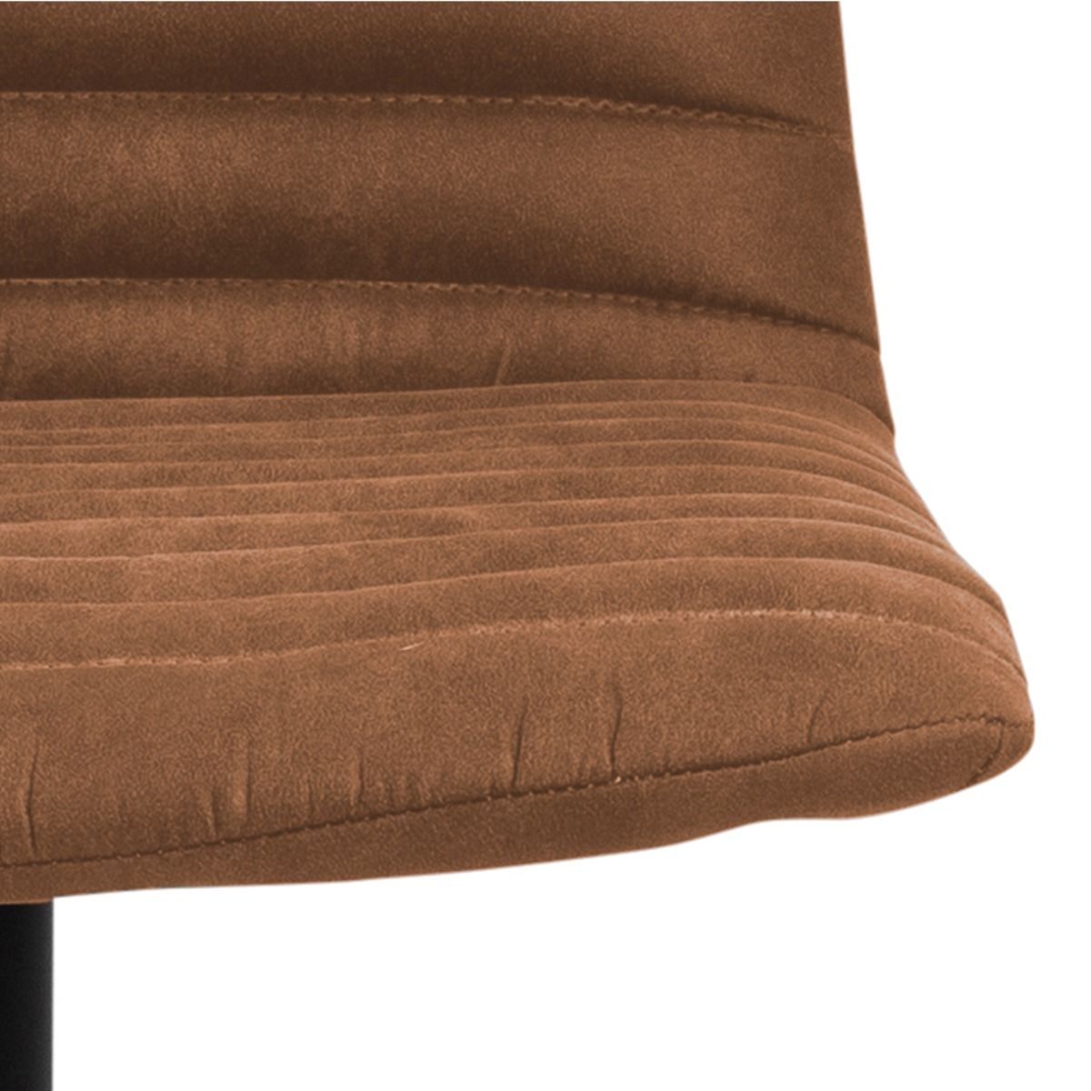 Kimmy Bar Stool in Brown Fabric Set of 2