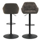 Brooke Swivel Bar Stool with Height Adjustable Function in Taupe Set of 2