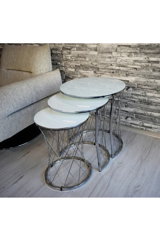 Soho Round Nest Of Tables Set - 3 Pieces Nesting Table
